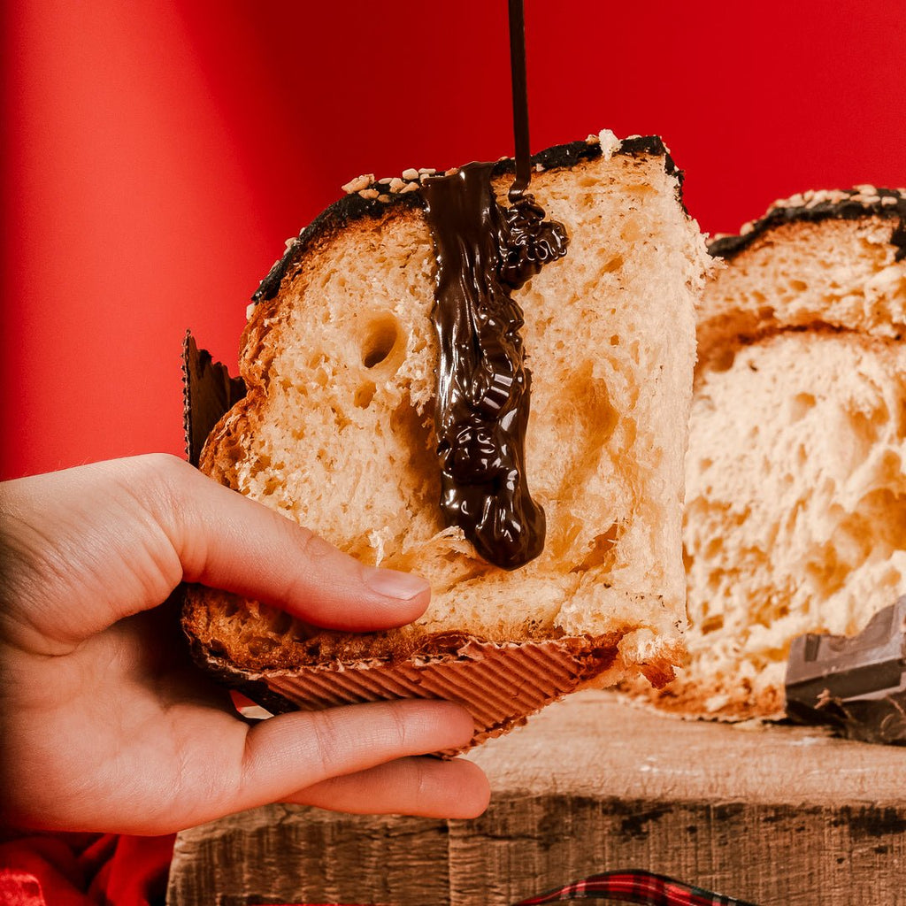 Panettone artigianale al cioccolato - Con crema tre monti al cioccolato - la - serenissima - sm