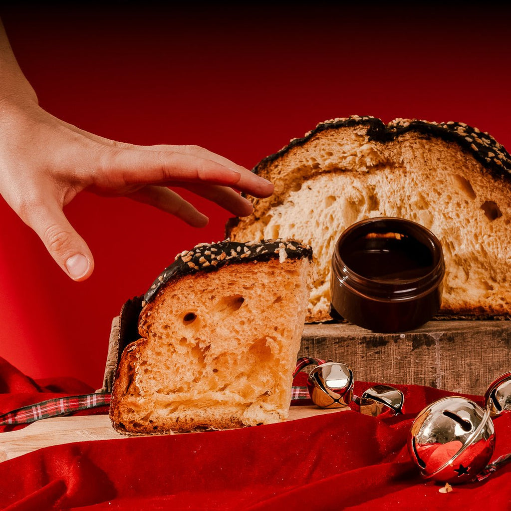 Panettone artigianale al cioccolato - Con crema tre monti al cioccolato - la - serenissima - sm