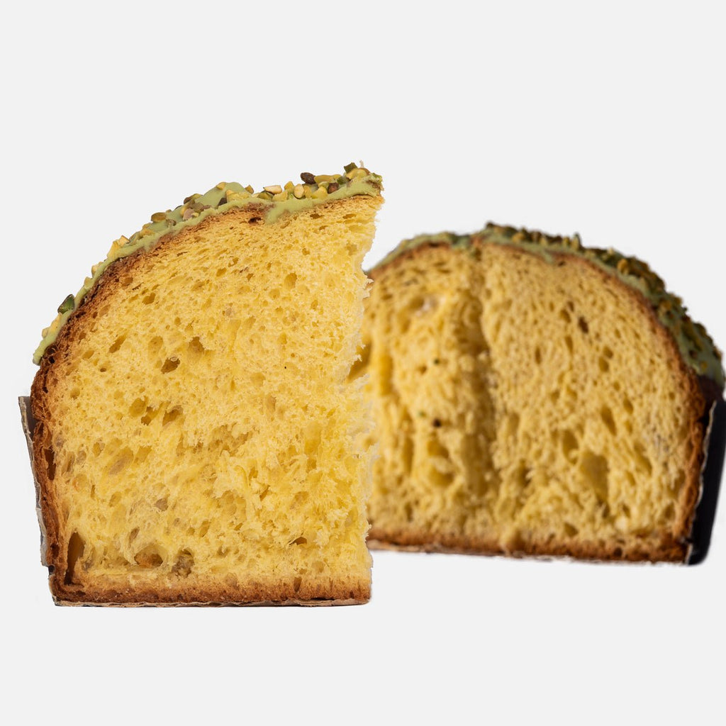 Panettone artigianale al pistacchio - Con crema tre monti al pistacchio - la - serenissima - sm